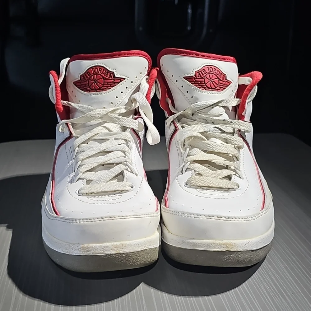 Air Jordan 2 Retro ‘White Varsity’ BG Size 6.5Y 395718-102 Chicago Air Max Force